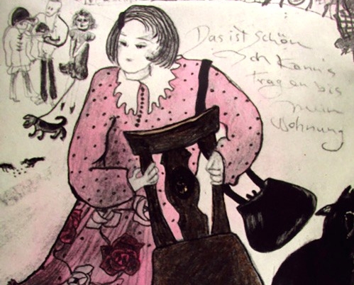 フジコ・ヘミングの絵画作品　タイトルは、道ばたの椅子